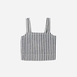 Madewell Squareneck Top in Linen Blend Stripe